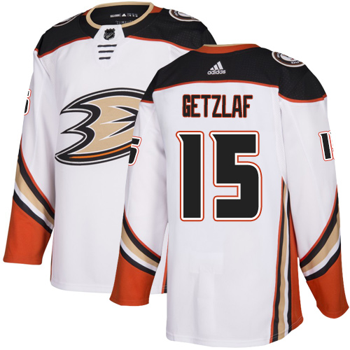 Adidas Ducks #15 Ryan Getzlaf White Road Authentic Youth Stitched NHL Jersey